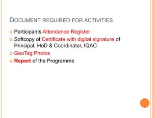 NAAC Assessment and Accreditation Process in Affiliated Colleges | PPTX
