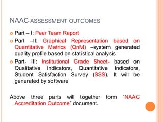 NAAC Assessment and Accreditation Process in Affiliated Colleges | PPTX