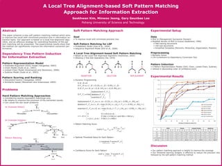 A Local Tree Alignment-based Soft Pattern Matching Approach for Information Extraction