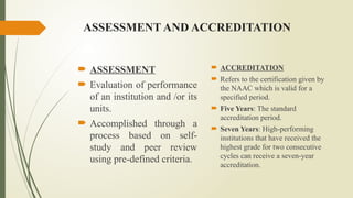 Comprehensive Overview of NAAC and NBA Accreditation Processes in ...