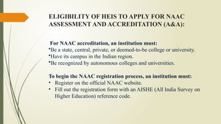 Comprehensive Overview of NAAC and NBA Accreditation Processes in ...