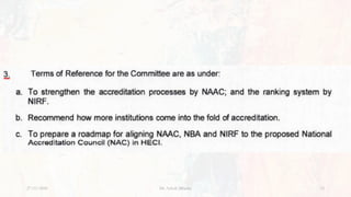 Naac Reforms NAAC reforms based of 2024 - New accreditation | PPTX