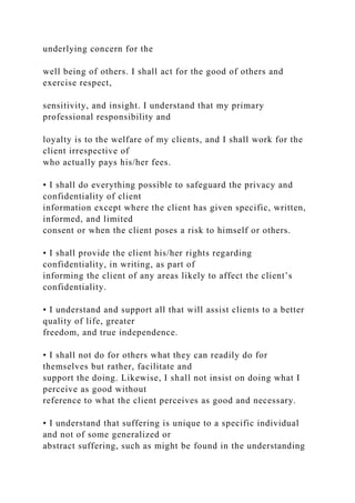 NAADAC Code of Ethics Principle 1 Non-Discrimination I sh.docx