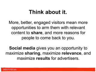 Use the amplification of your content to bring conversations back home