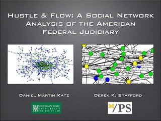 Hustle & Flow: A Social Network
Analysis of the American
Federal Judiciary
Daniel Martin Katz Derek K. Stafford
 