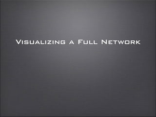 Visualizing a Full Network
 
