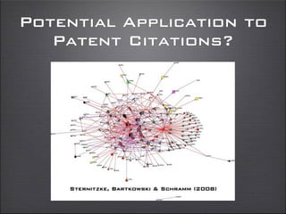Sternitzke, Bartkowski & Schramm (2008)
Potential Application to
Patent Citations?
 