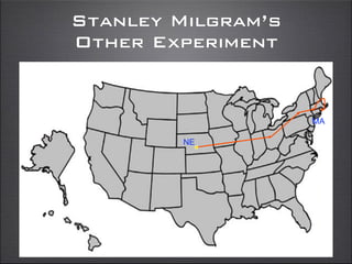 Stanley Milgram’s
Other Experiment
NE
MA
 