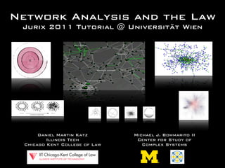 Network Analysis and the Law
Daniel Martin Katz
Illinois Tech
Chicago Kent College of Law
Michael J. Bommarito II
Center for Study of
Complex Systems
Jurix 2011 Tutorial @ Universität Wien
!
 