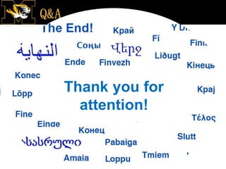 Thank you for
attention!
 