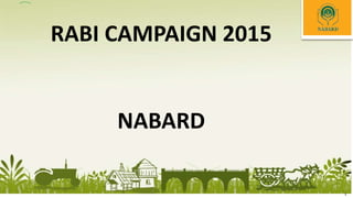 1
RABI CAMPAIGN 2015
NABARD
 