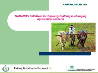 NABARD’s Initiatives for Capacity Building in changing
agricultural scenario
NABARD, DELHI RO
 