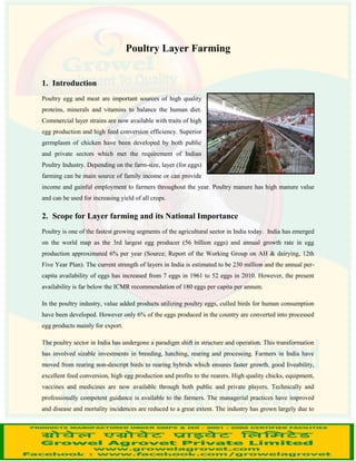 NABARD Poultry Layer
Farming Project
 
