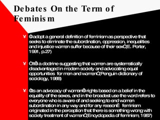 Feminist Social and Political Thought | PPT