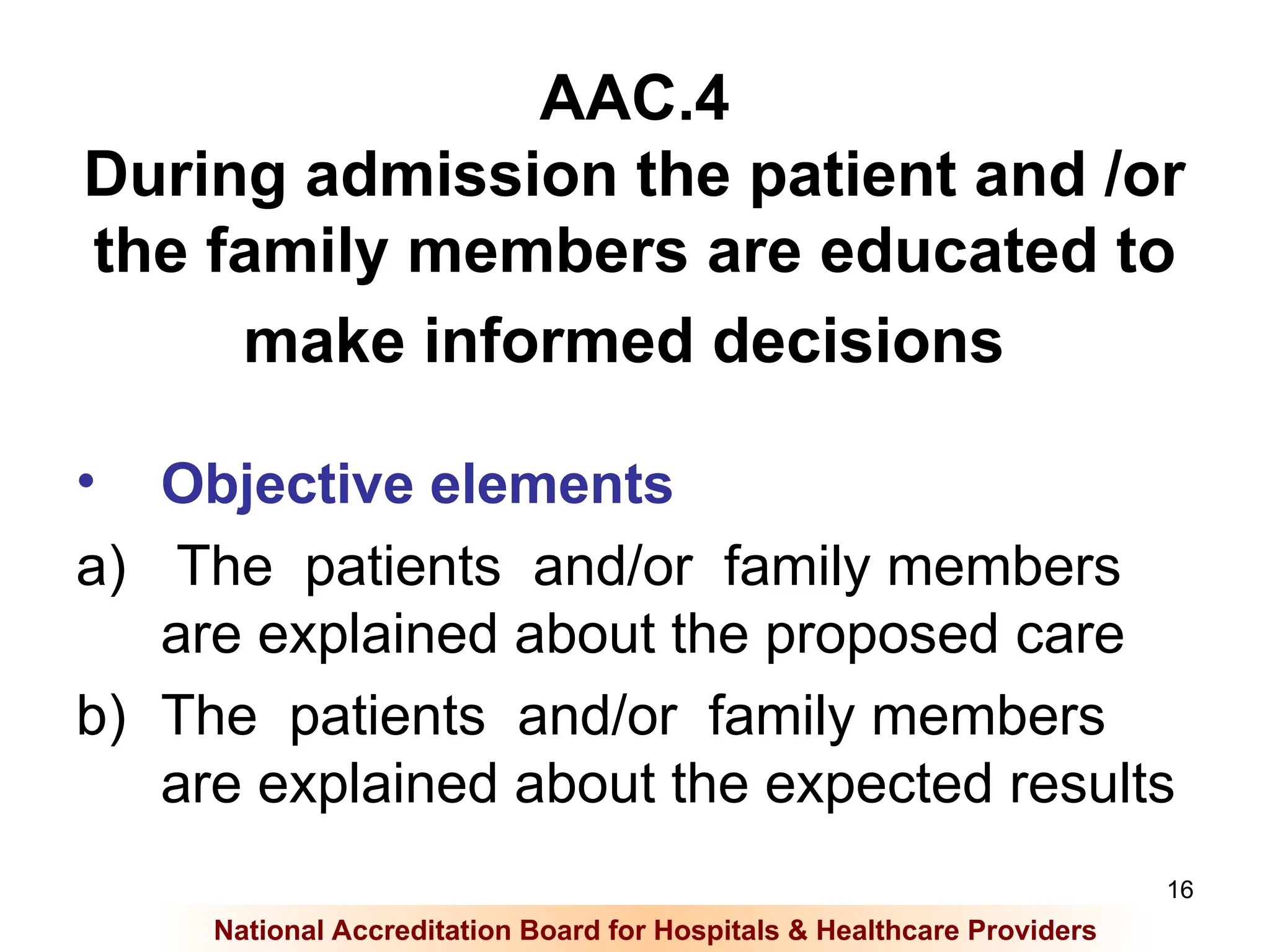NABH Standards contains 10 chapters,100 standards and 503 objective ...