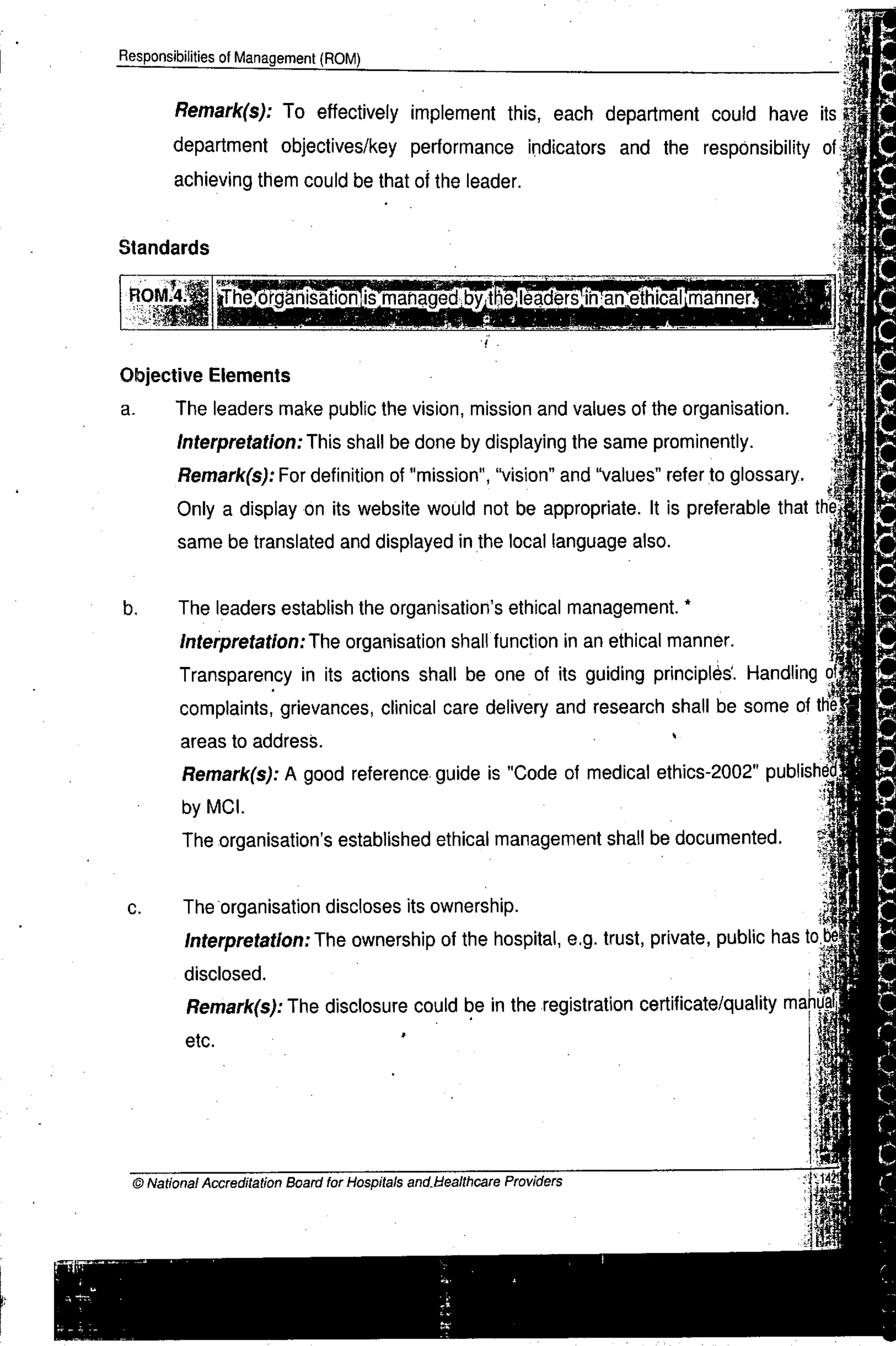 NABH Standards 3rd Edition
