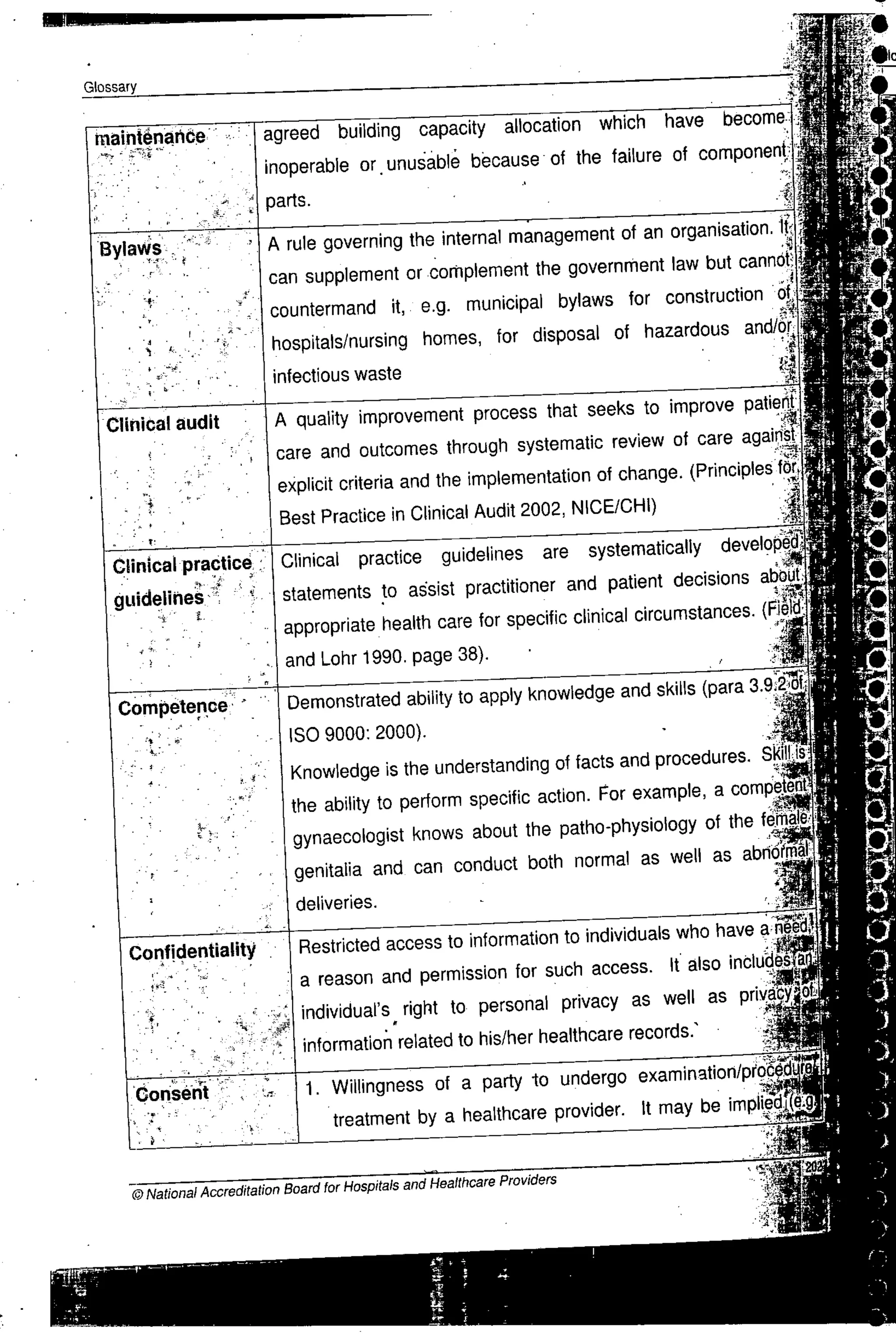 NABH Standards 3rd Edition