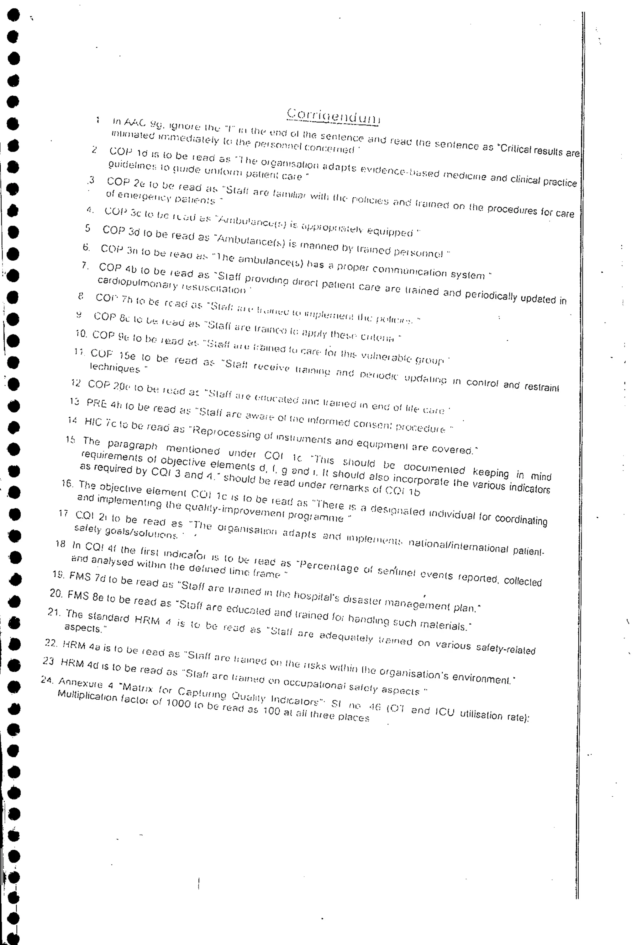 NABH Standards 3rd Edition