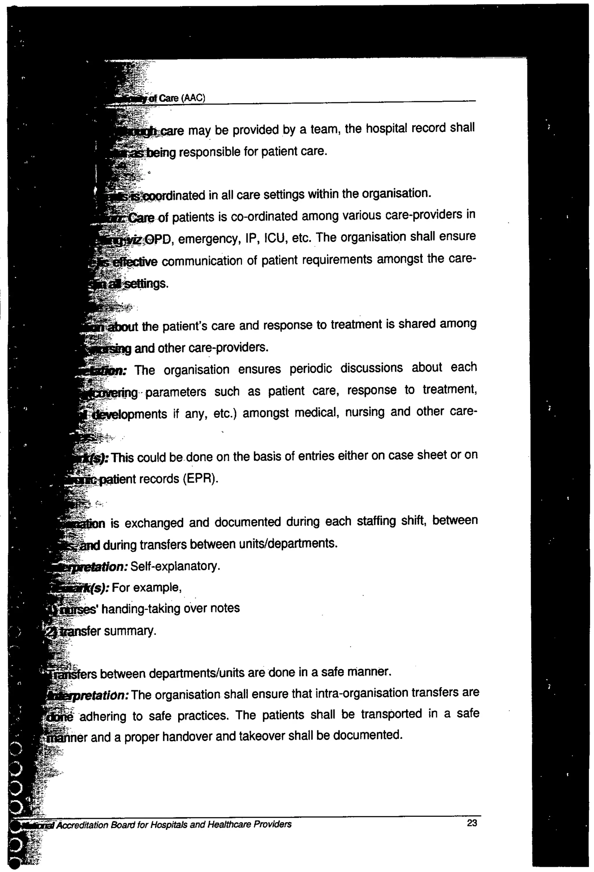 NABH Standards 3rd Edition