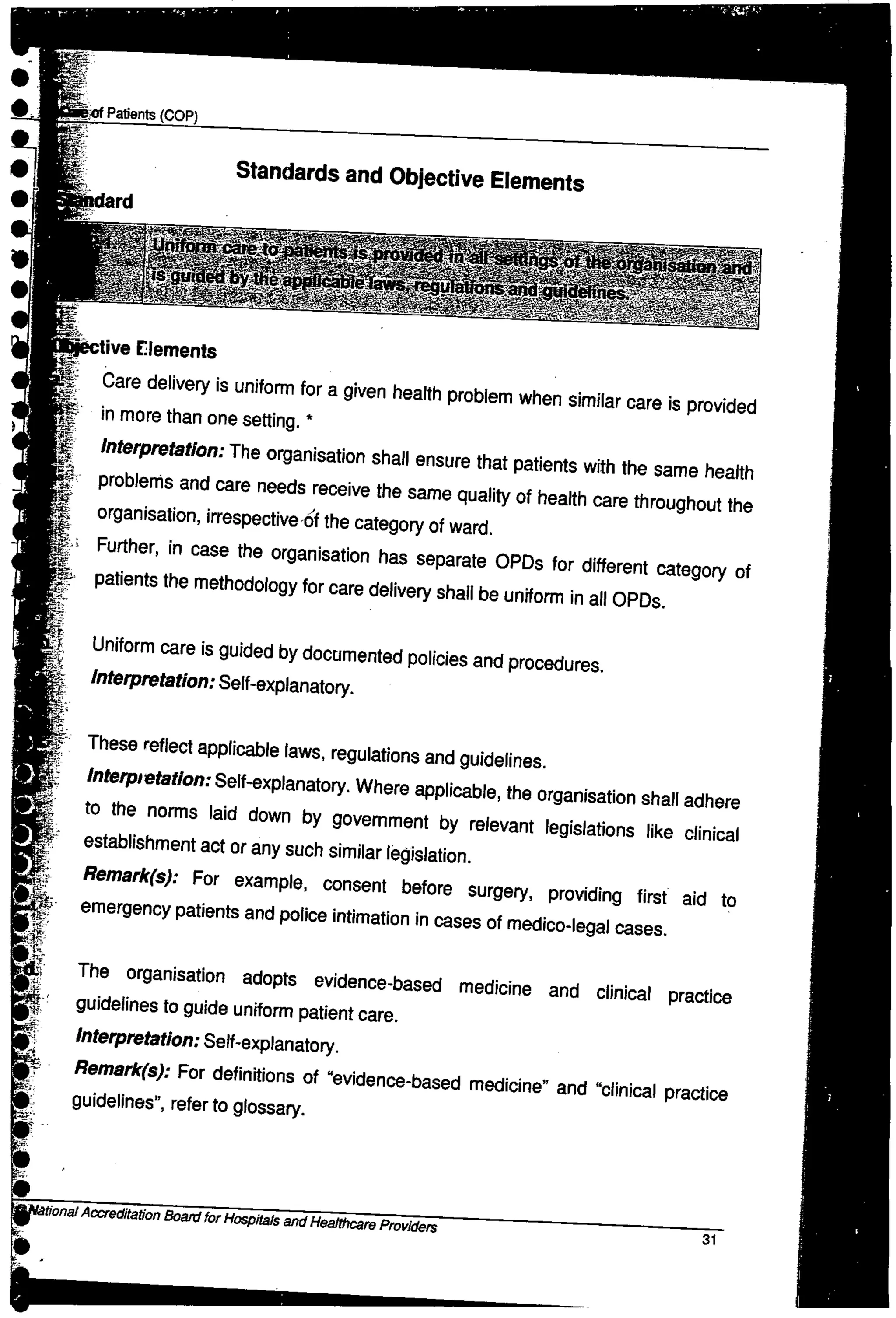 NABH Standards 3rd Edition