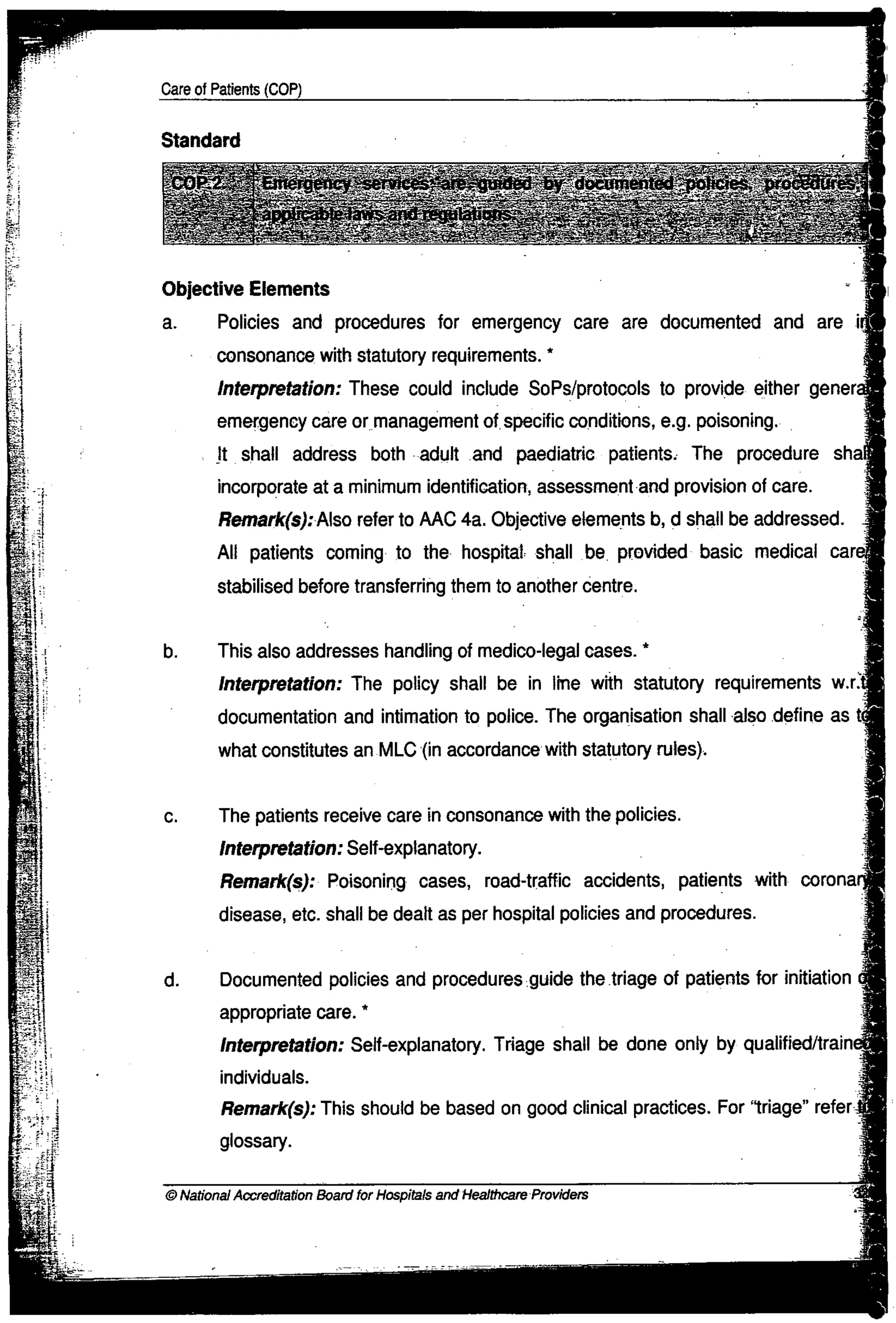 NABH Standards 3rd Edition