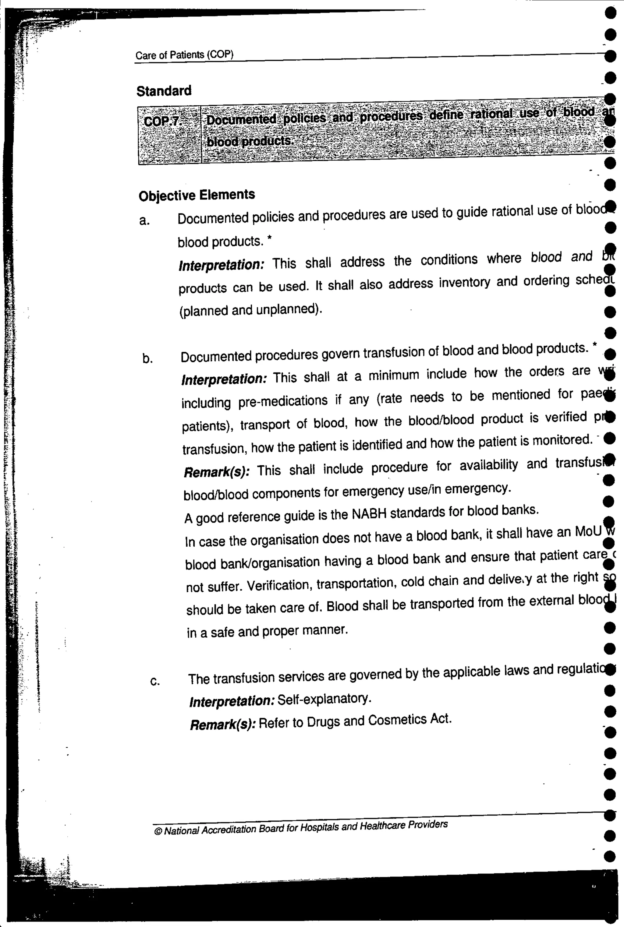 NABH Standards 3rd Edition