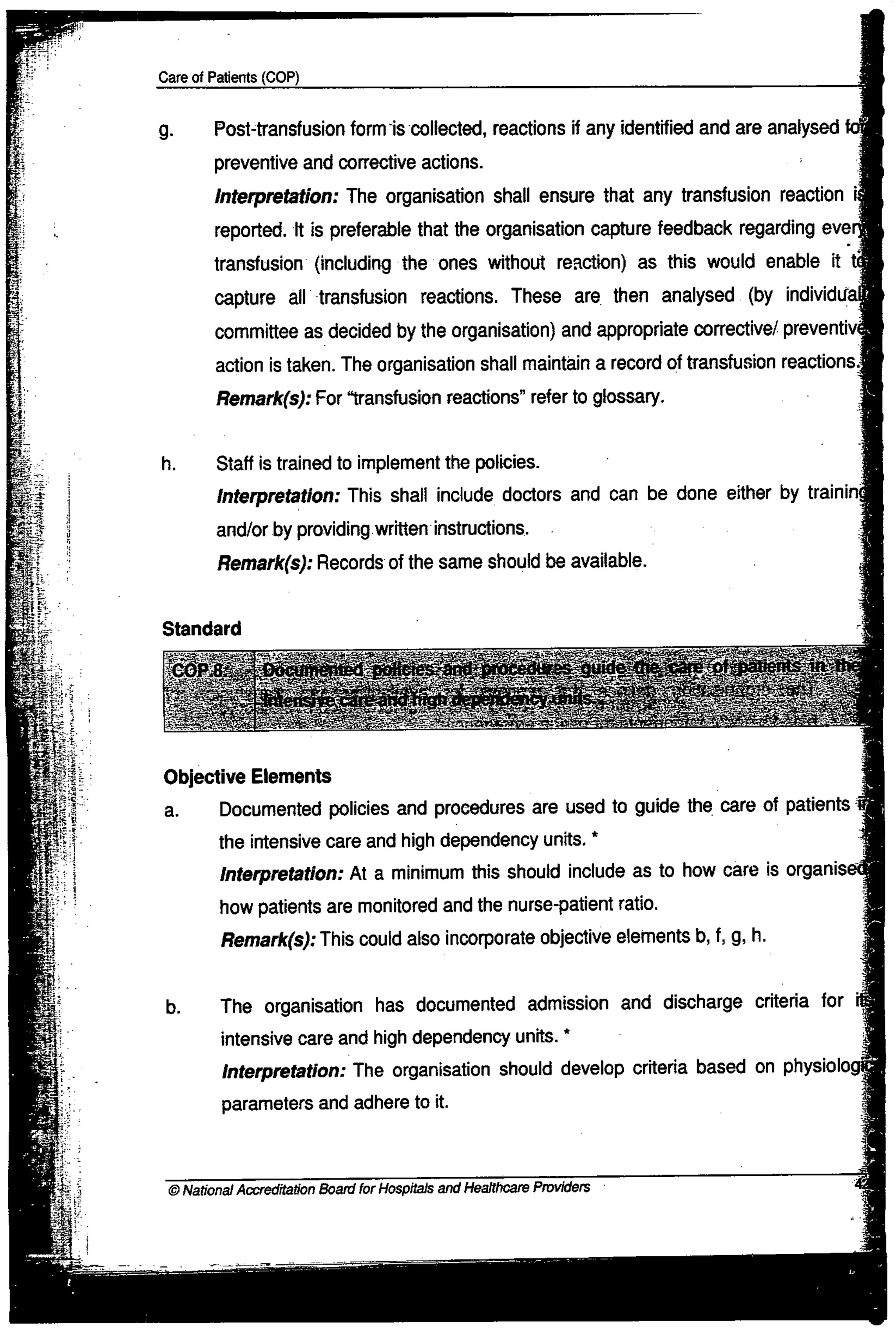 NABH Standards 3rd Edition