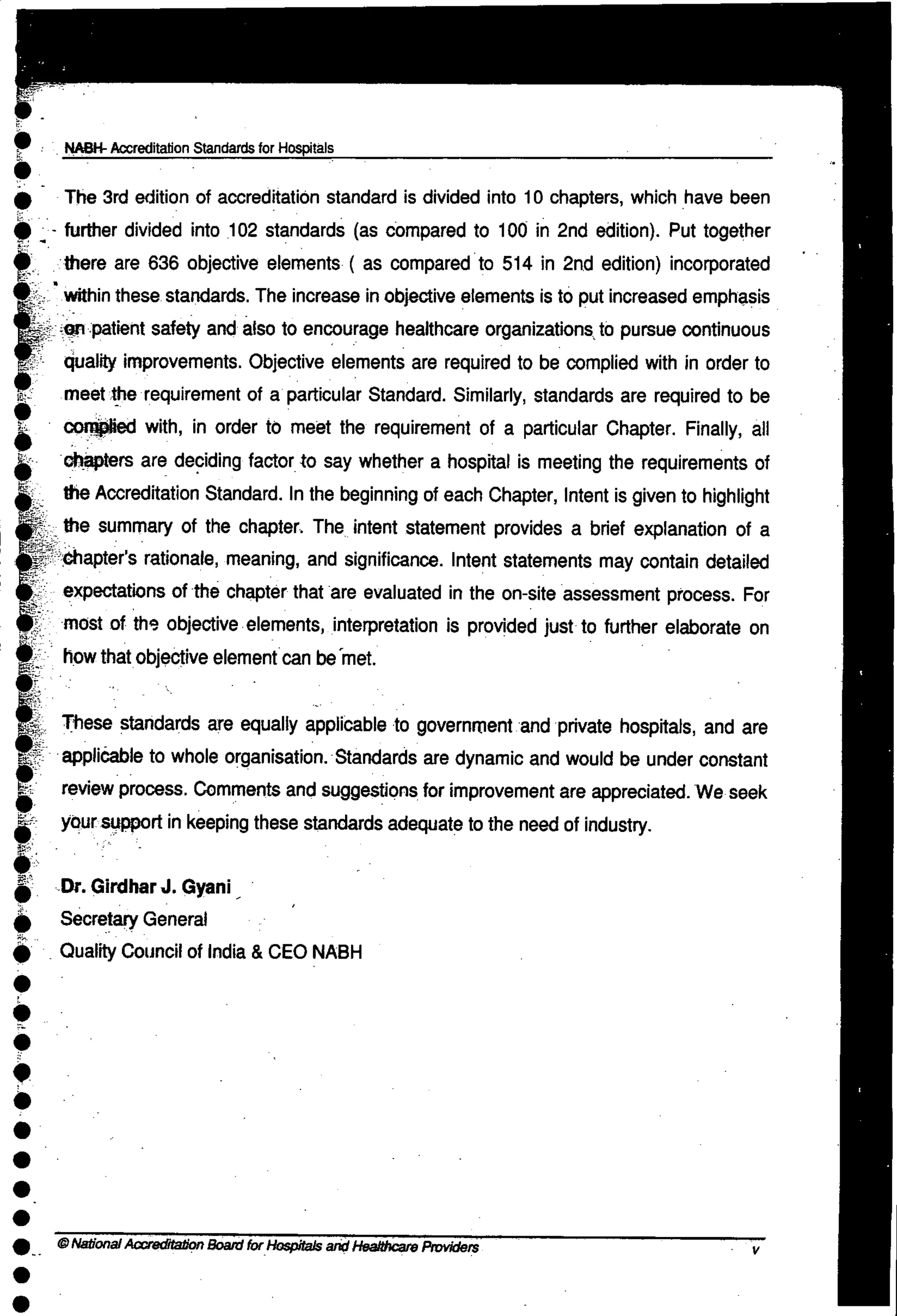 NABH Standards 3rd Edition