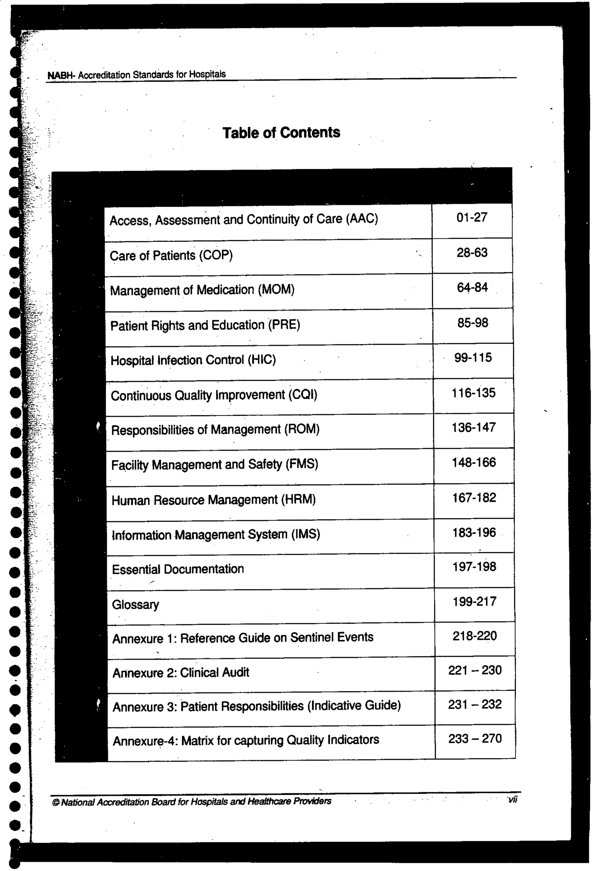 NABH Standards 3rd Edition