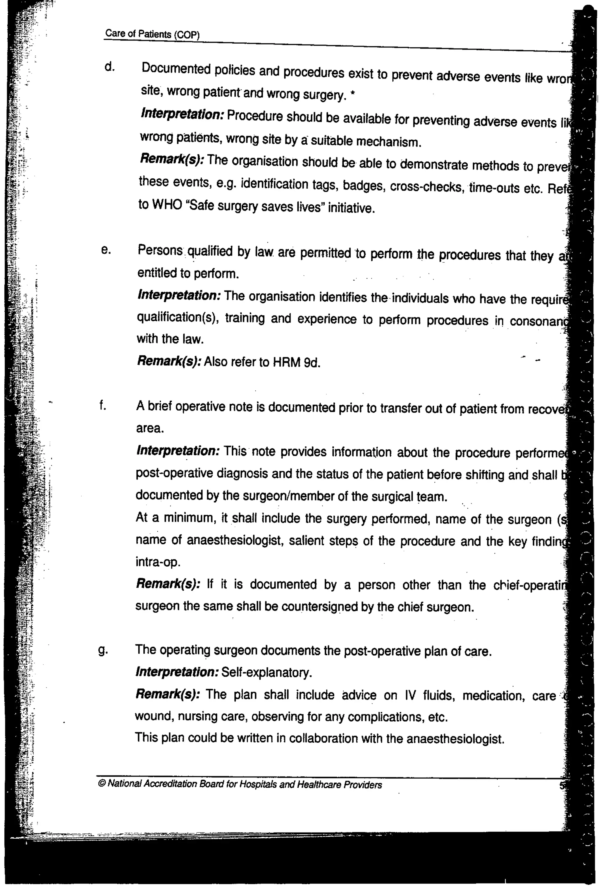 NABH Standards 3rd Edition