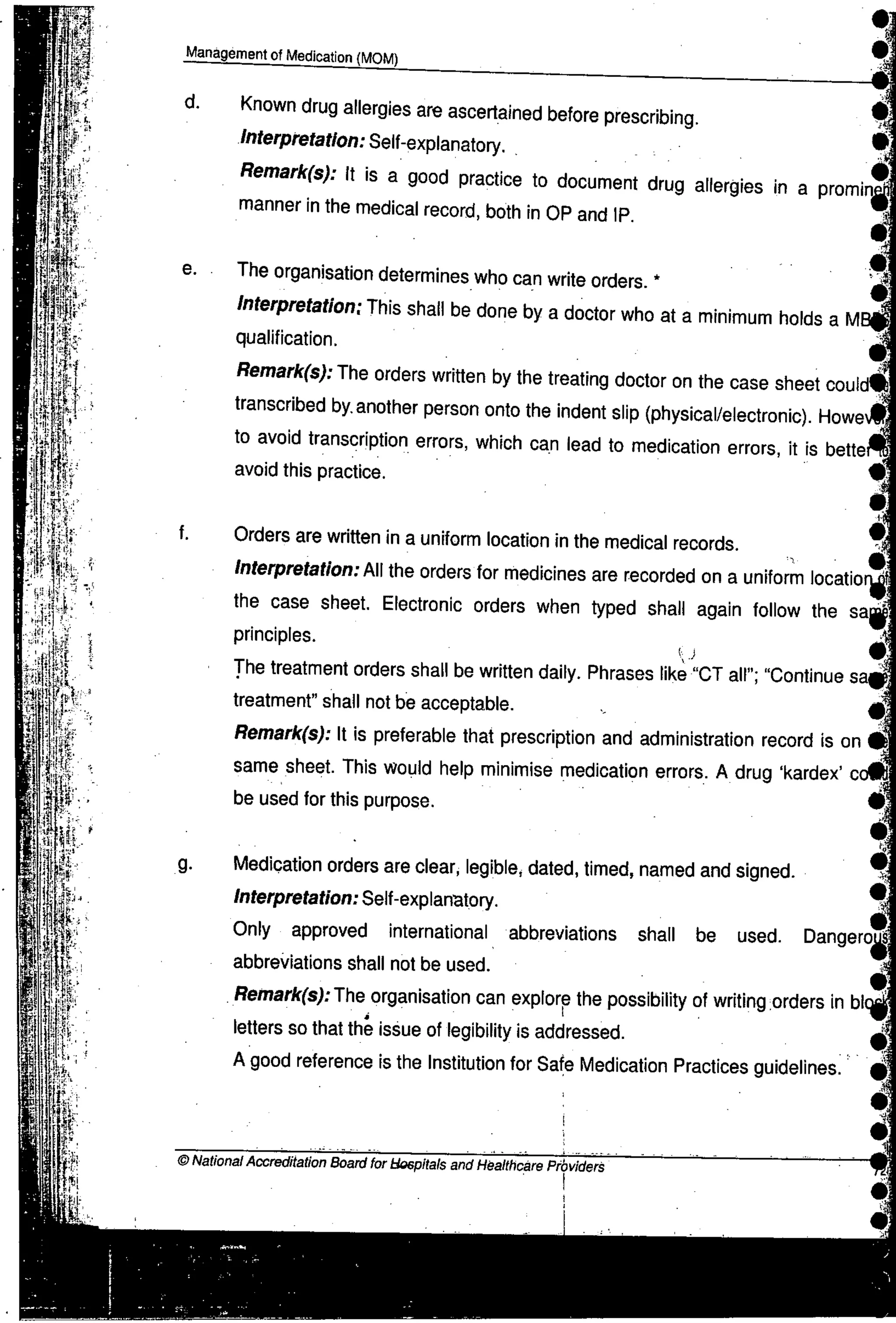 NABH Standards 3rd Edition