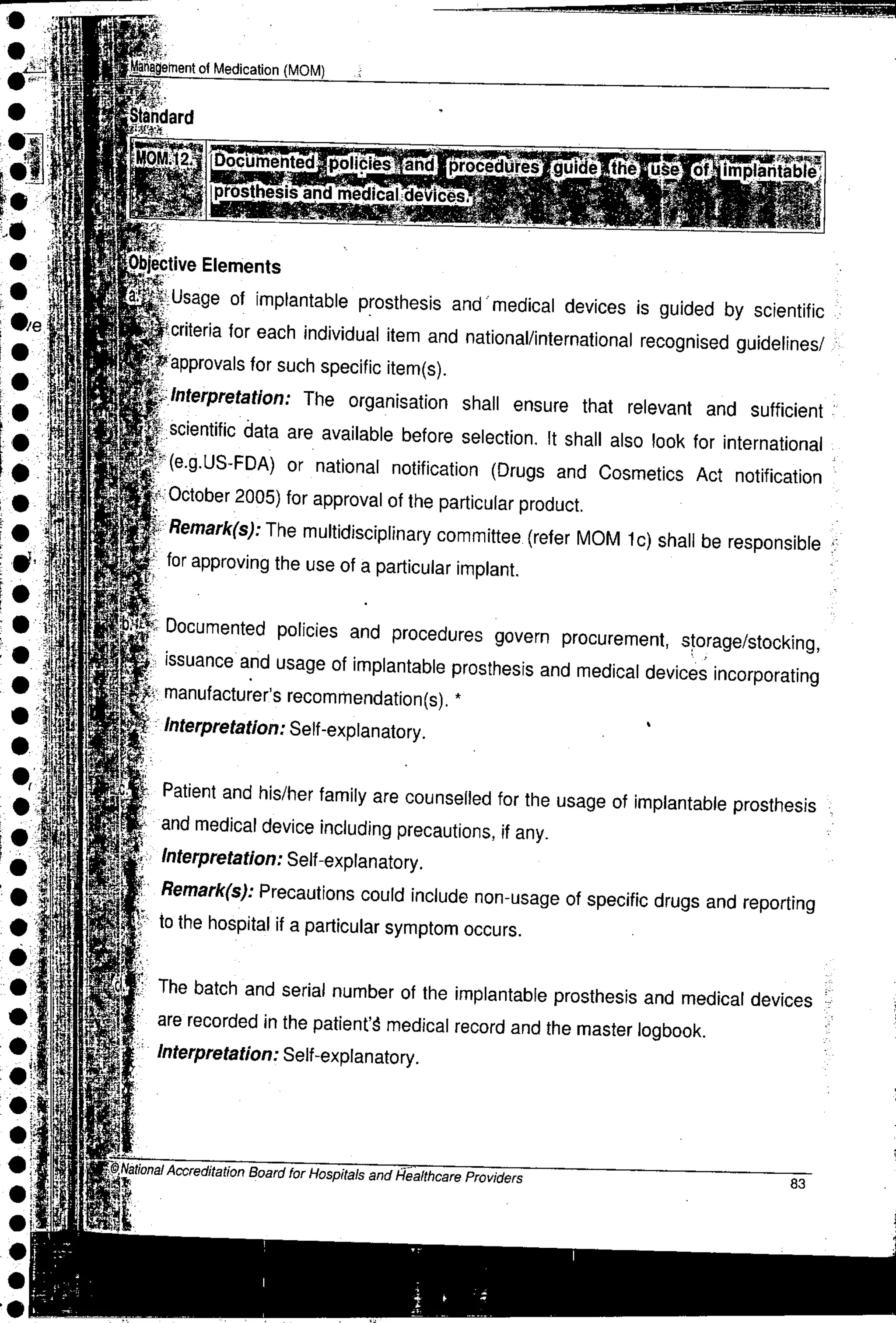 NABH Standards 3rd Edition