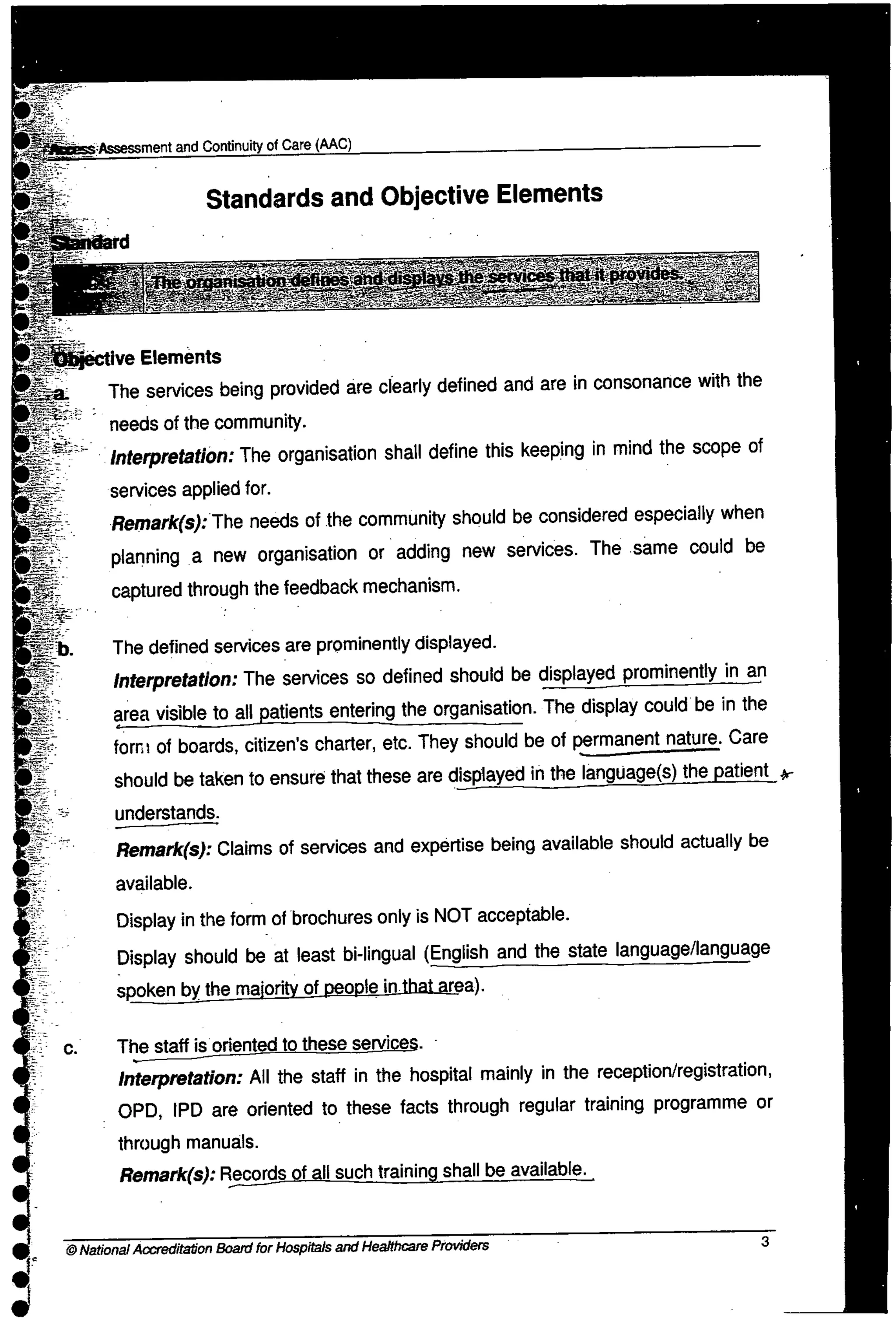 NABH Standards 3rd Edition