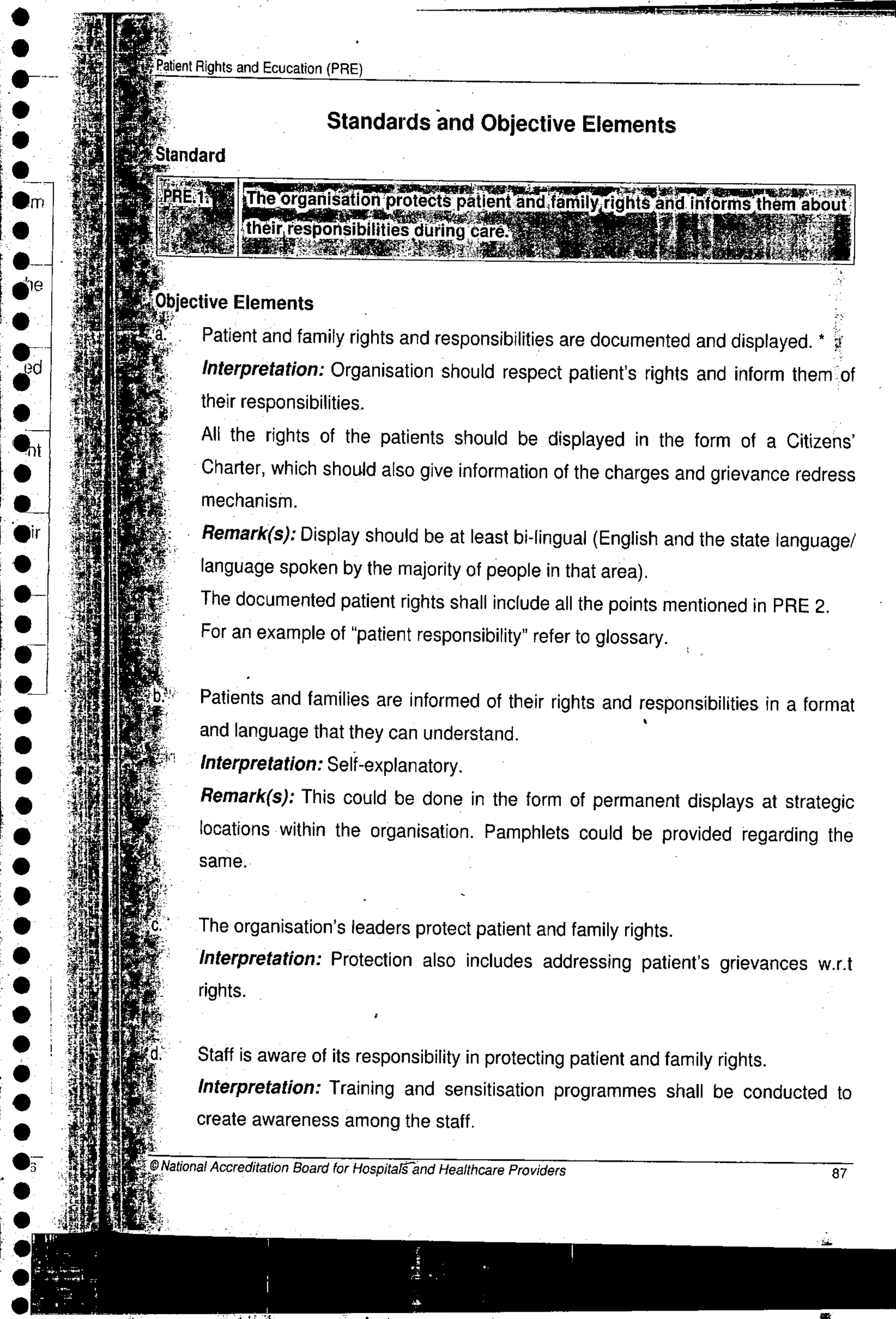NABH Standards 3rd Edition
