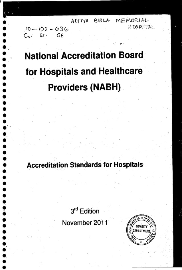 NABH Standards 3rd Edition