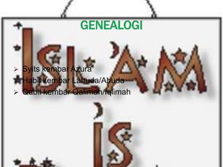  Syits kembar Azura
 Habil kembar Labuda/Abuda
 Qabil kembar Qalimah/Iqlimah
 
