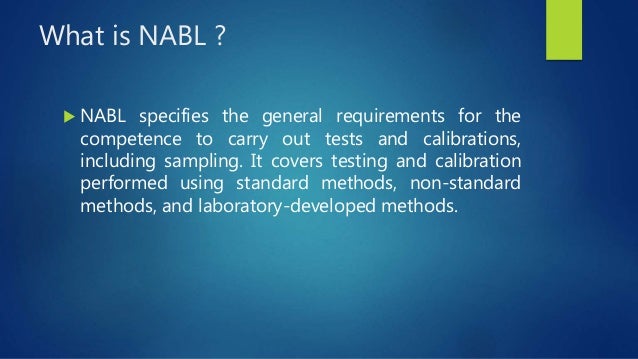 NATIONAL ACCREDITATION BOARD FOR TESTING AND CALIBRATION
