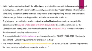 Testing Lab Accreditation National Accreditation Board for testing and Calibration laboratory ...