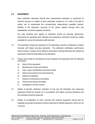 NABL 122 Mechanical | PDF