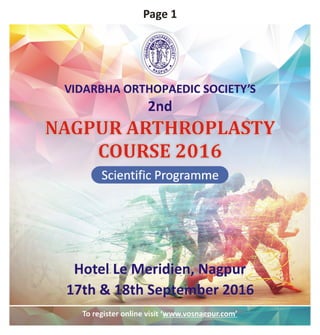 Nagpur Arthoplasty Course 2016 - Brochure