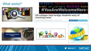 #NACAC17
What works?
 