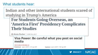 #NACAC17
What students hear:
 