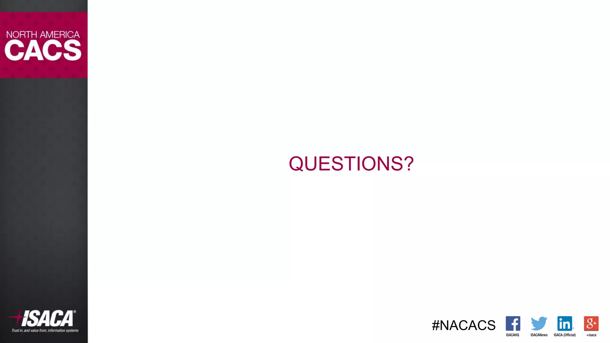 #NACACS
QUESTIONS?
 