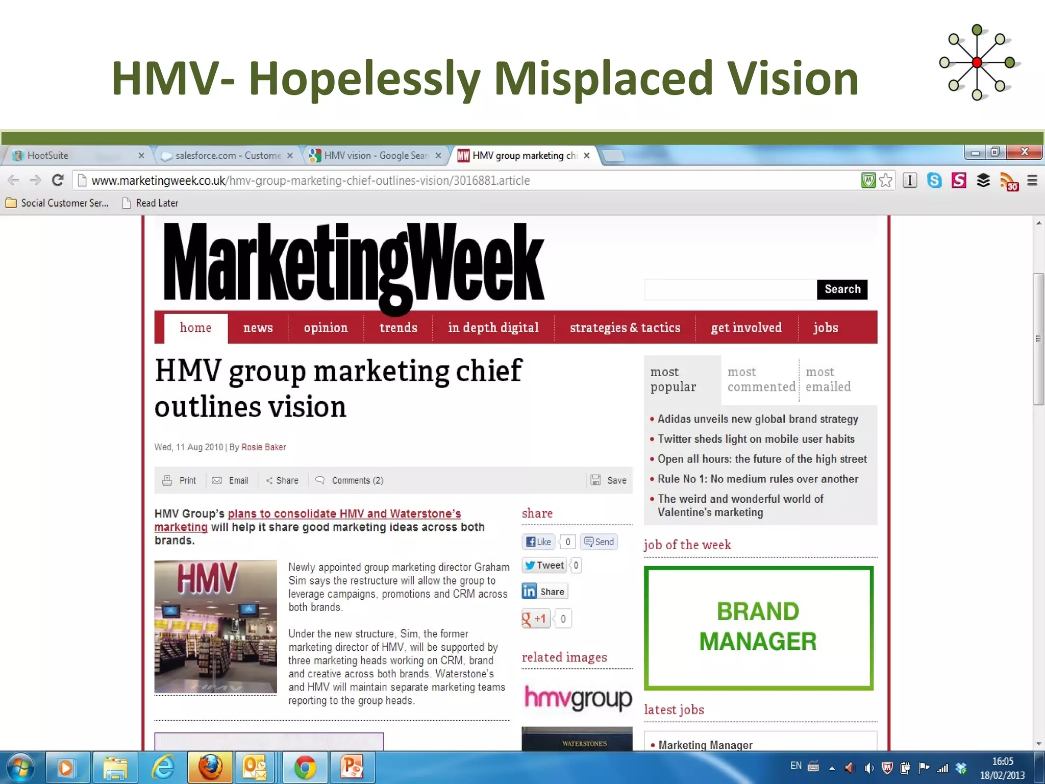 HMV- Hopelessly Misplaced Vision




                                   ENERGISE2-0.COM
 