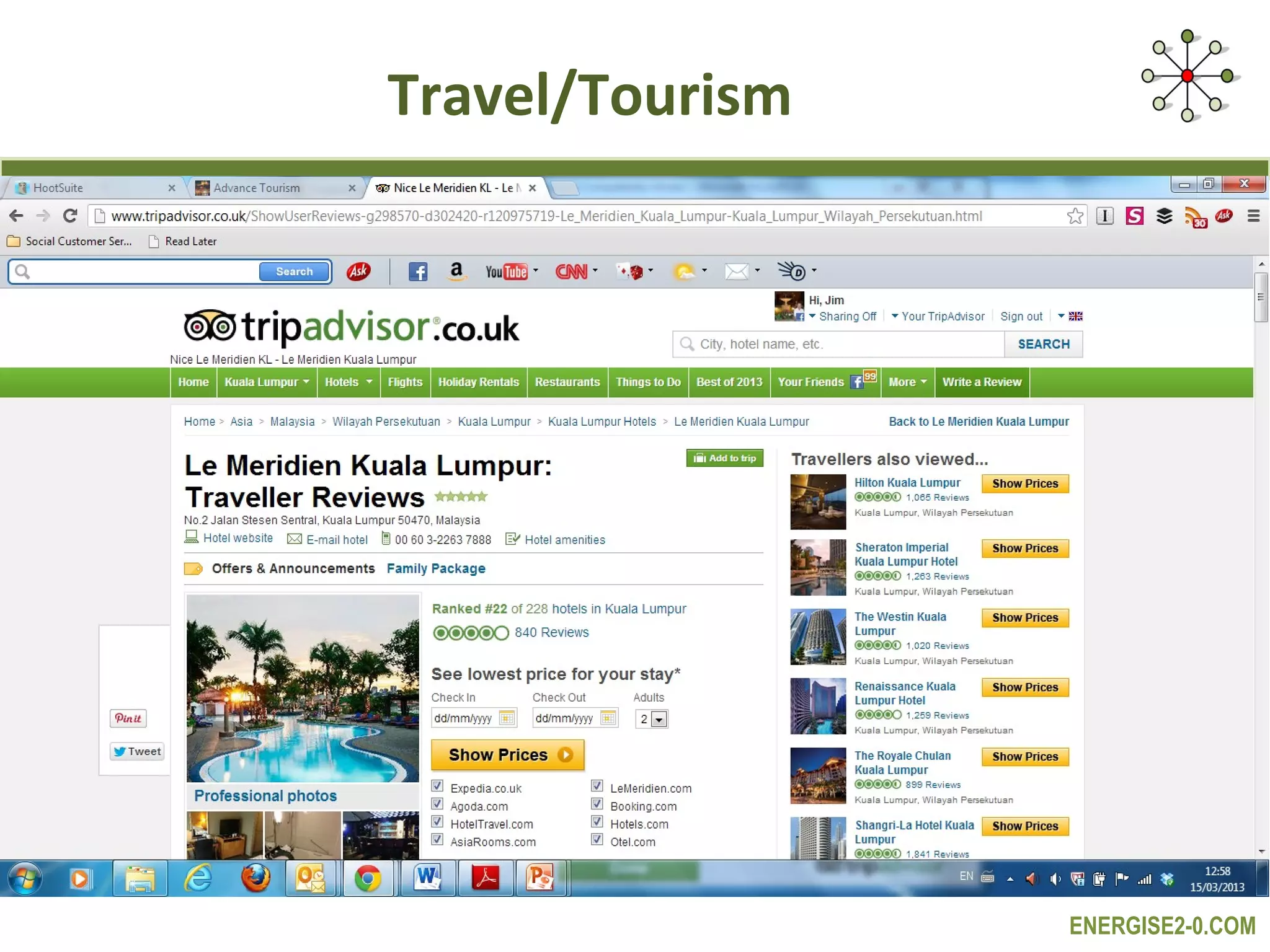 Travel/Tourism




                 ENERGISE2-0.COM
 