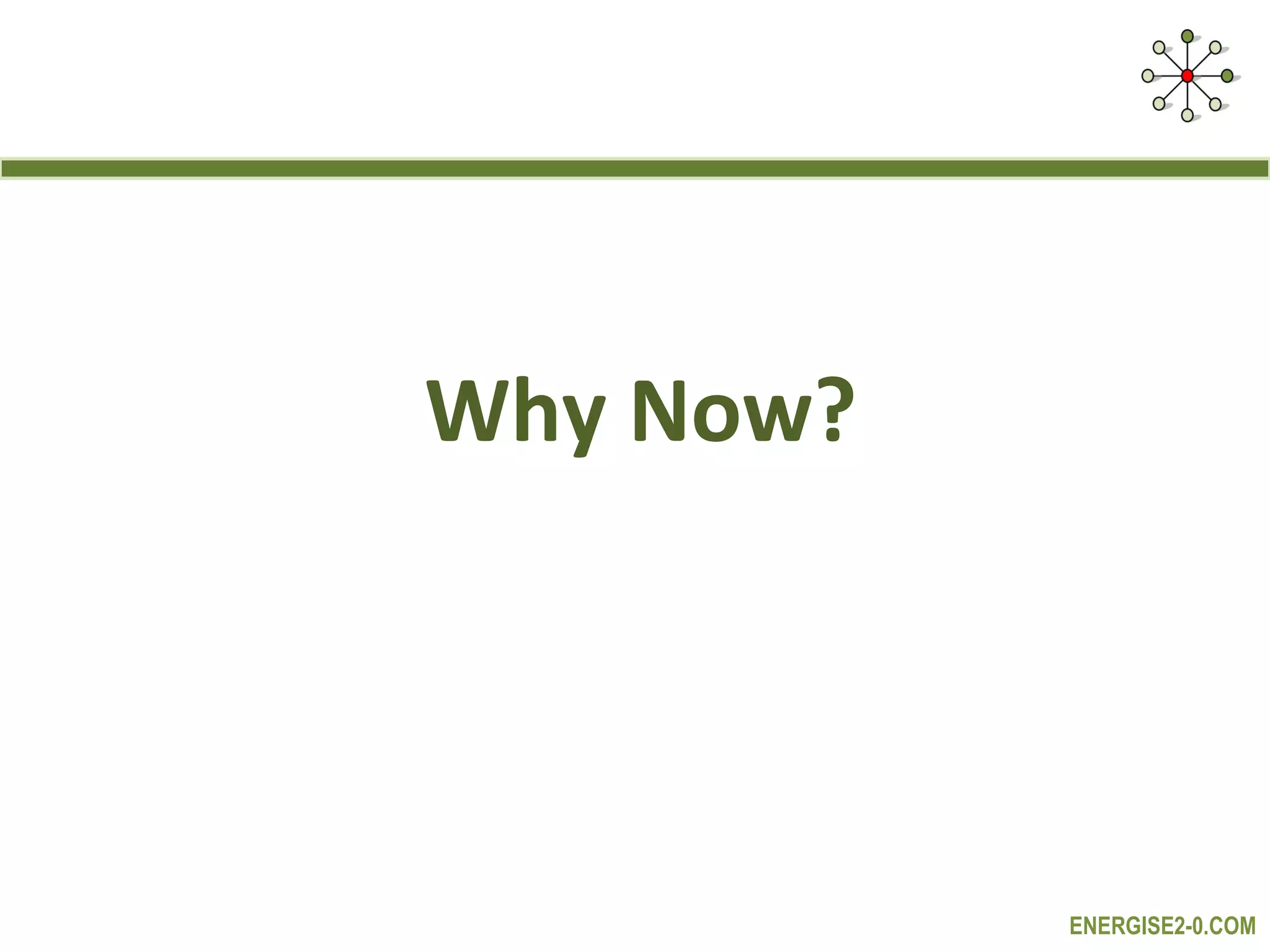 Why Now?




           ENERGISE2-0.COM
 