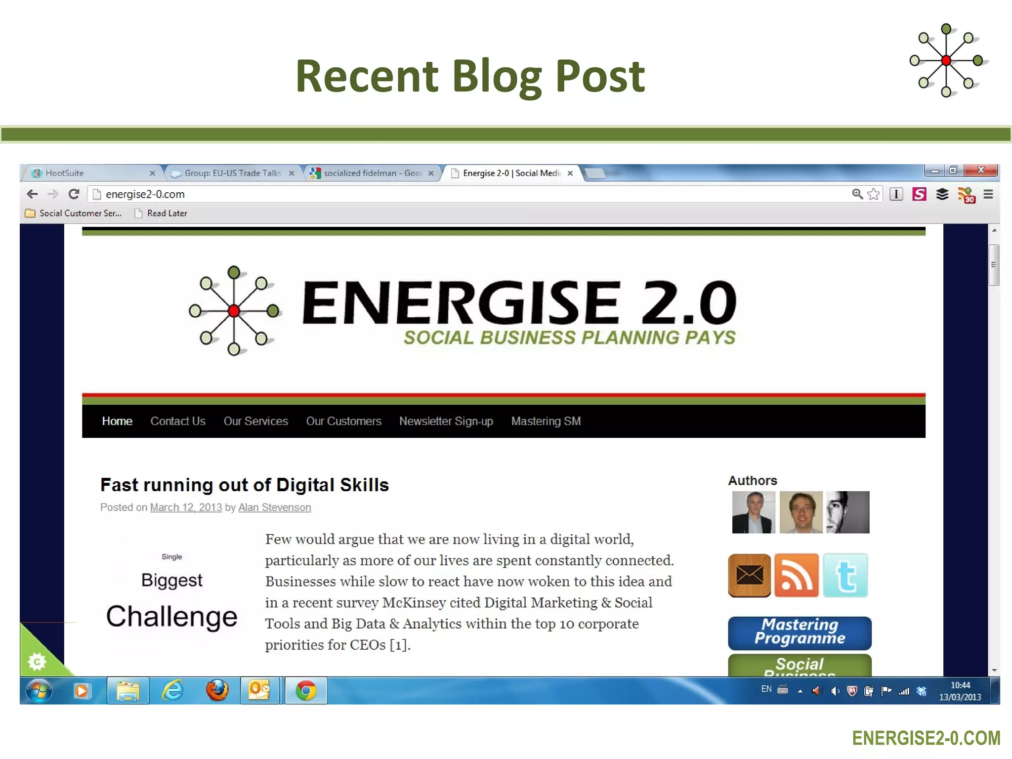 Recent Blog Post




                   ENERGISE2-0.COM
 