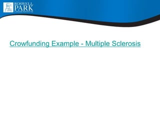 Crowfunding Example - Multiple Sclerosis
 