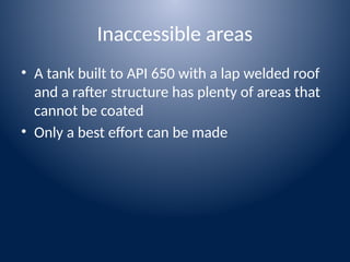 Api 650 Rafters NACE Installing Quality Internal Tank Linings.ppt