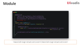 Module
<world-cup-statistics></world-cup-statistics>
 